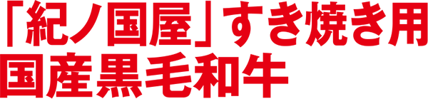 紀ノ国屋 すき焼き用国産黒毛和牛（10,000円相当）