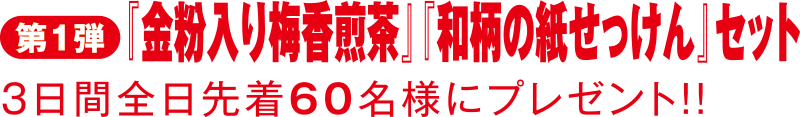 第1弾 和柄の紙せっけんプレゼント！