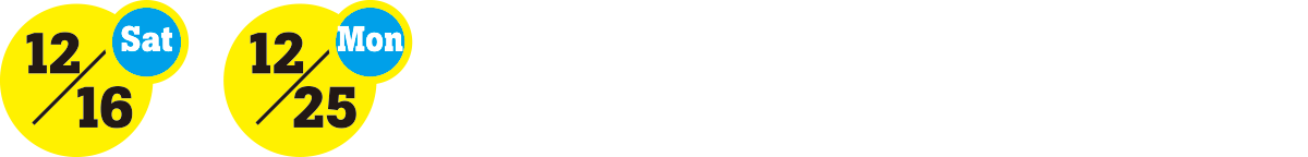 12.16[sat]-12.25[mon]クリスマス大抽選会！！